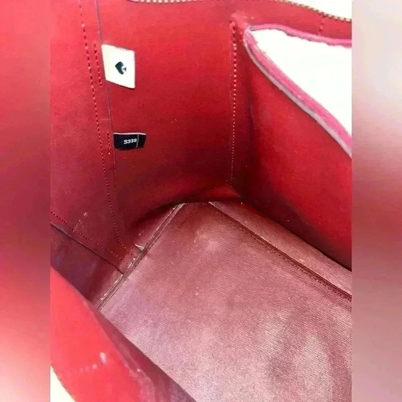 Kate Spade New York bleecker large saffiano leather tote bag in parchment - Picture 14 of 16